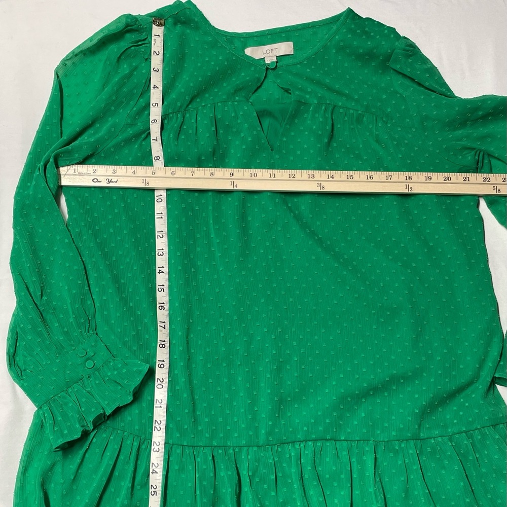 LOFT Emerald Green Textured Blouse